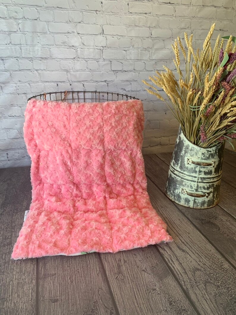 Pink Weighted Blanket Luxe Cuddle Rose Weighted Blanket Etsy
