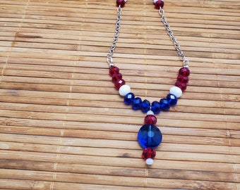 Red, White and Blue Necklace