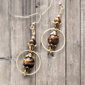Tiger Eye Earrings Handmade