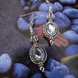 Elegant Silver Rhinestone Earrings