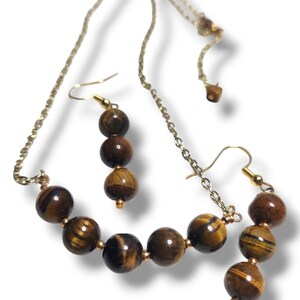 Tiger Eye Necklace Set
