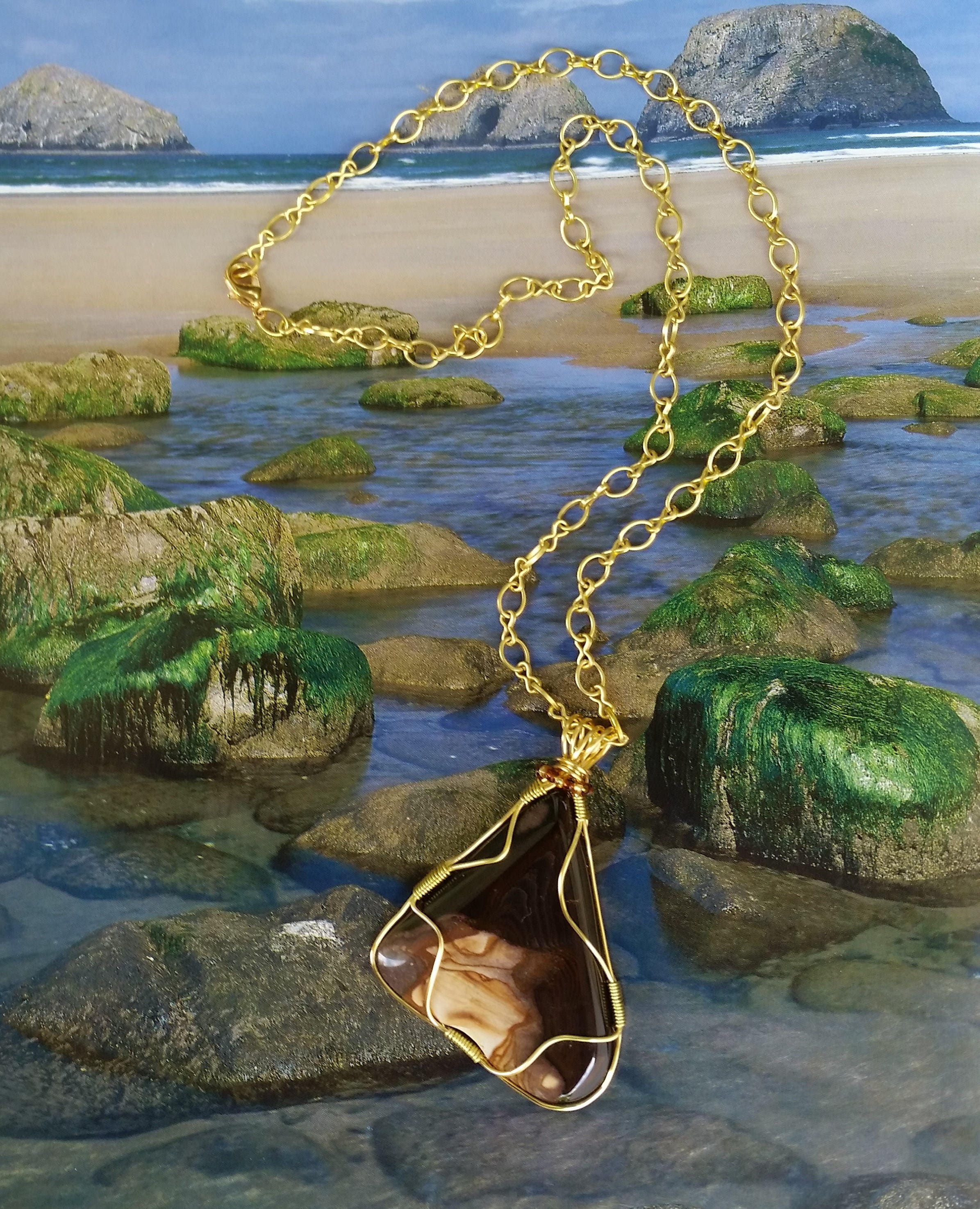 Collier Vintage En Pierres Naturelles - Longueur 92cm, Modèle N°483, Occasion