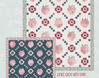 Quiltpatroon Berry Market van Beverly McCullough | Quiltpatroon Strawberry Summer | Flamingo Toes van Riley Blake Designs | Papieren patroon