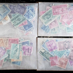 Vintage Used United States  Stamps - US Stamps - Junk Journal Supply - Journaling Supplies - Vintage Ephemera