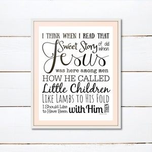 Christian Nursery Printable Wall Decor Christmas Gift for Baby Girl Boy Jesus Children Prints Baptism gift Playroom Art Sunday School Poster