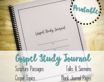 Printable Gospel Study Guide; Bible; Book of Mormon; Journal; General Conference; Sermons; Christian; I am a Child of God; Instant Download