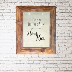 Hear Him Printable Scripture Wall Art LDS Decor the | Etsy