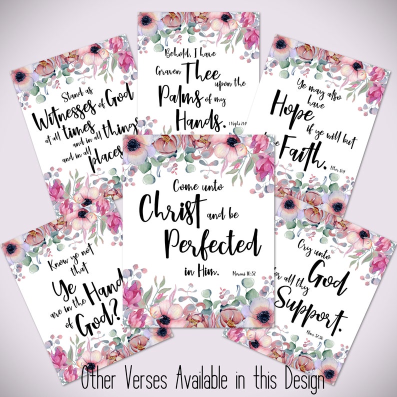 Mosiah 18 9 Book Of Mormon Verse Printable Stand As Witnesses Etsy