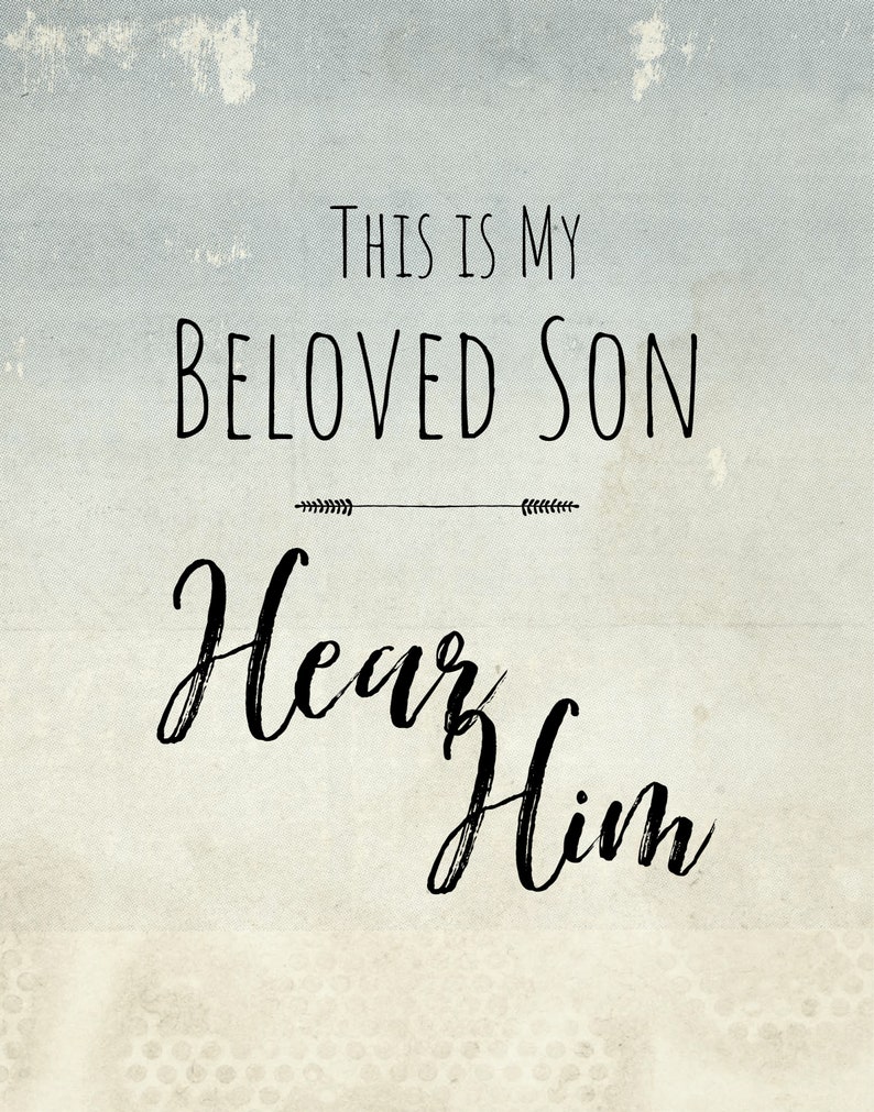 Hear Him Printable Scripture Wall Art LDS Decor The | Etsy