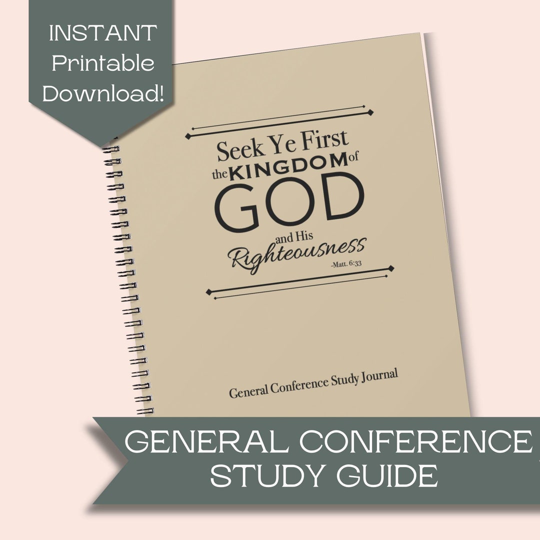 LDS General Conference Study Guide Printable Conference Journal for LDS ...