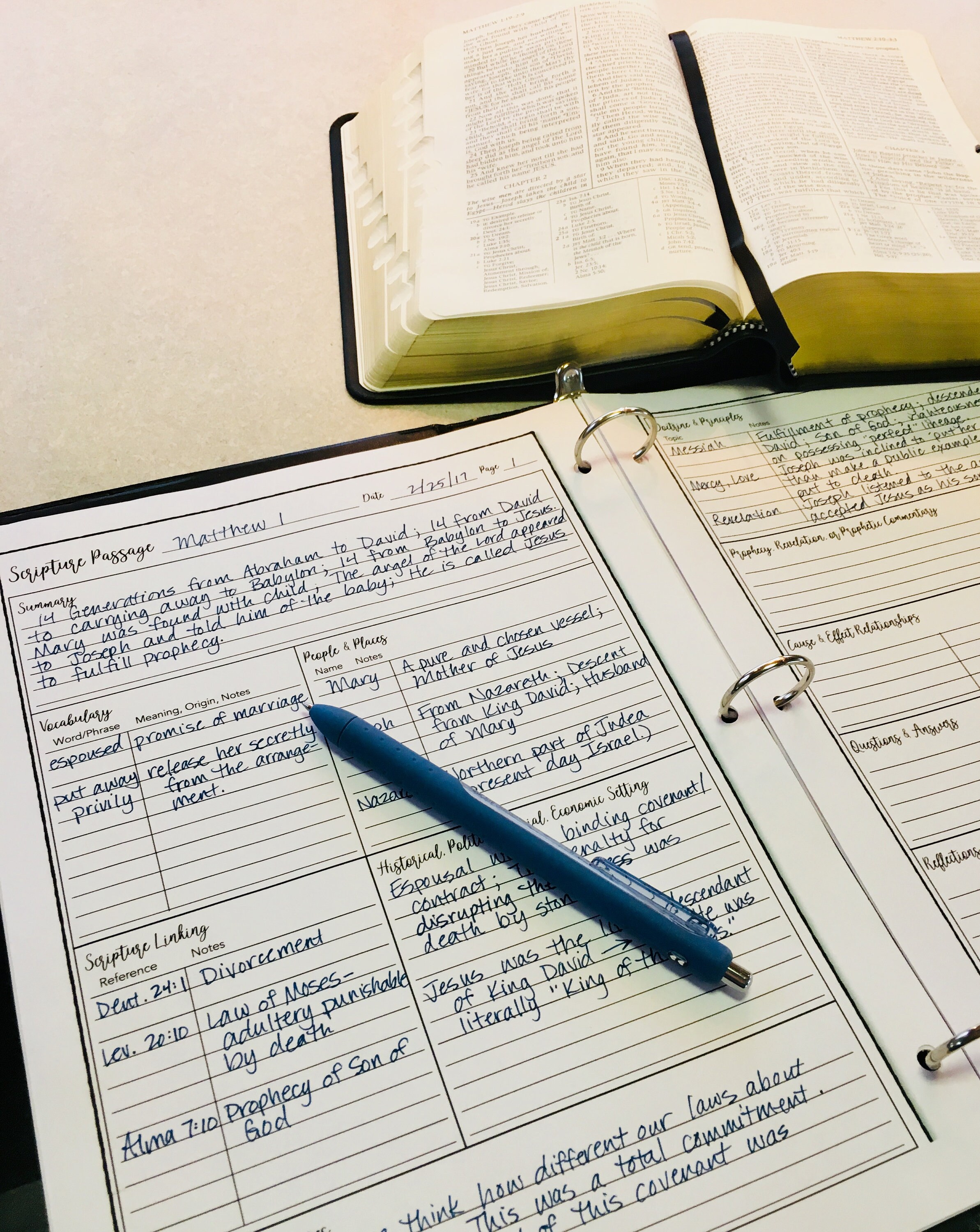 Bible pen Journal outside – Wightman United Methodist Church