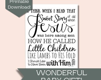 Printable Wall Art for Nursery Decor Gift for Baby Shower Gift for Baby Girl Present for Baby Boy Jesus Art LDS Digital Download Christian