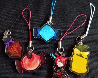 FFXIV Final Fantasy XIV Phone Charms (38mm - 1.5")