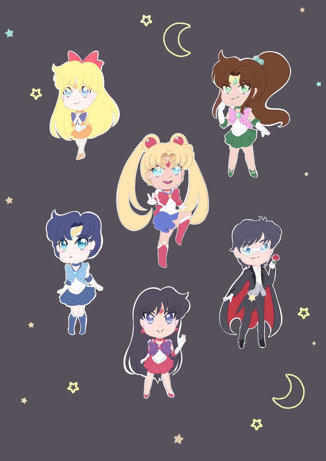 Sailor Moon Sticker Pack Etsy