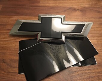Chevy Bow Tie Black & Gold Emblem Badge – Steering Wheel Horn Cover