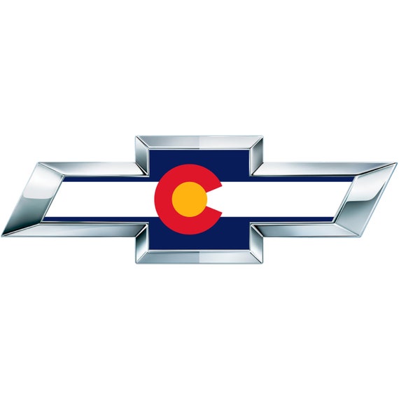 2 Colorado Flag Vinyl Sheets For Chevy Emblem Bowtie Silverado Etsy