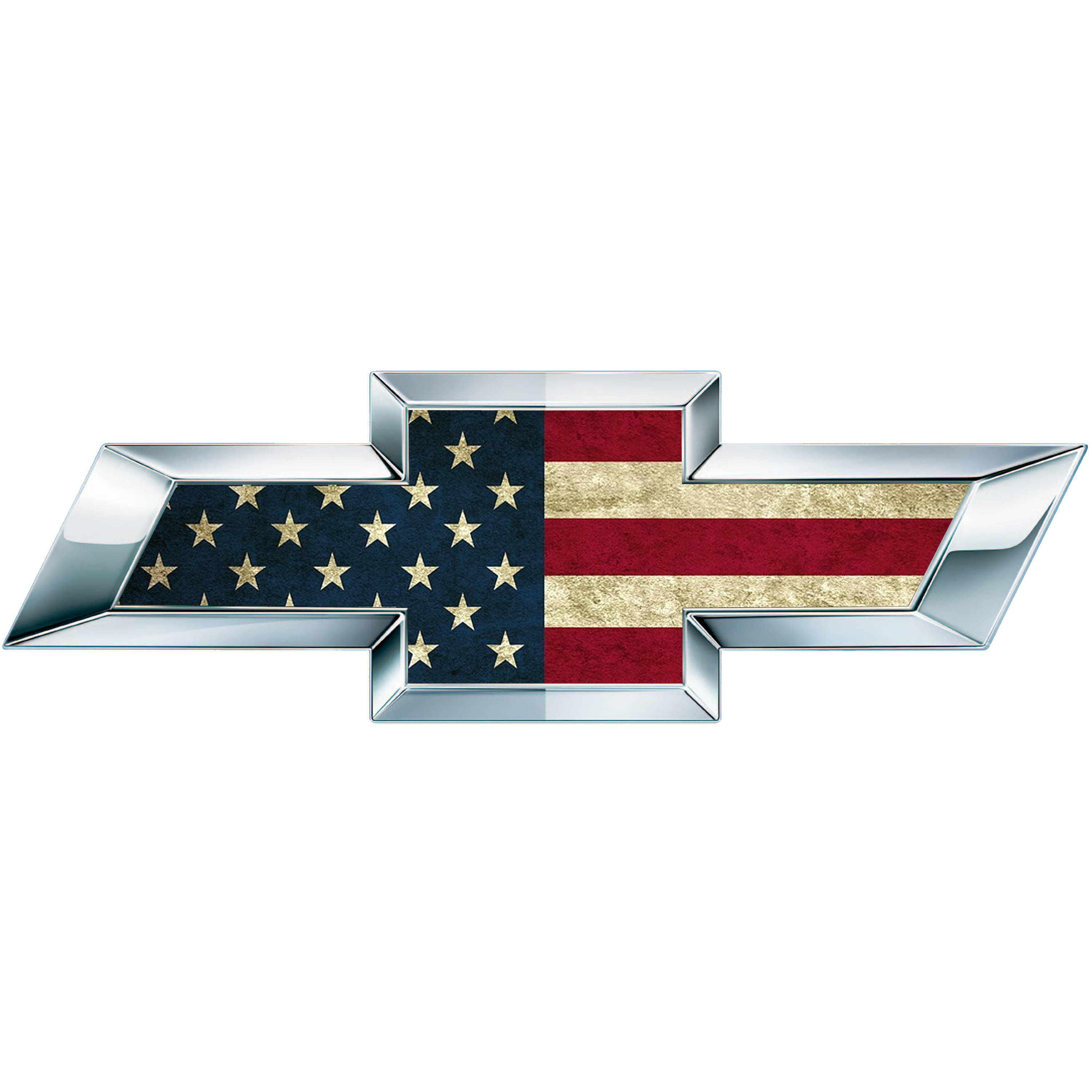 2 American Flag Vinyl Sheets for Chevy / Chevrolet Emblem Bowtie Overlay De...