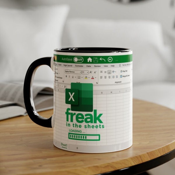 Grappig CPA Accountant cadeau, Freak in the Sheets Mok, verjaardagscadeau voor collega, Excel Spreadsheet Mok, Data Analyst Gift, Funny Office Mok,