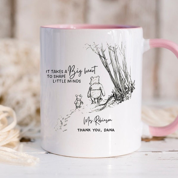 Personalized Teacher Gift, Winnie the Pooh Quote, Thank You Gift, Teacher Appreciation, Custom teacher gift, Best Teacher coffee mug, Mentor