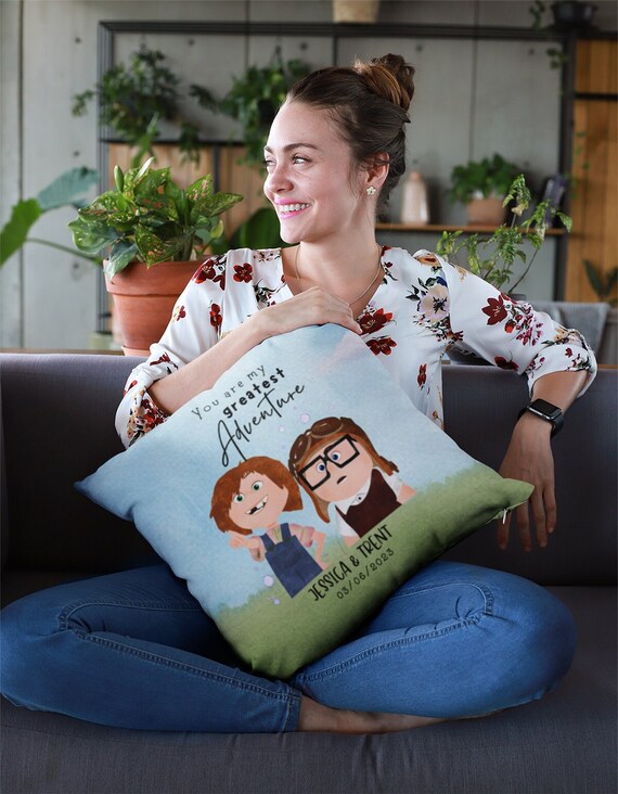 Almohada para parejas personalizada Eres mi mayor aventura Regalo de aniversario de pareja Up Ellie y Carl Regalo de cumpleanos significativo para ella Etsy Mexico