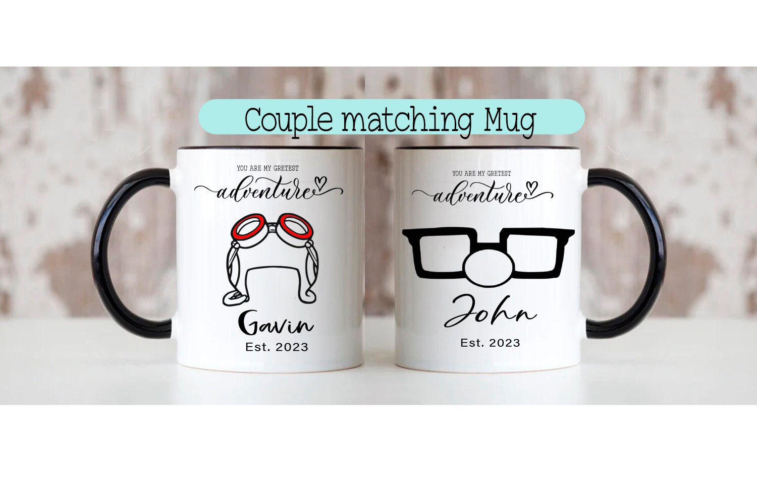 Couple Matching Mug Gifts Disney up Love Story Carl