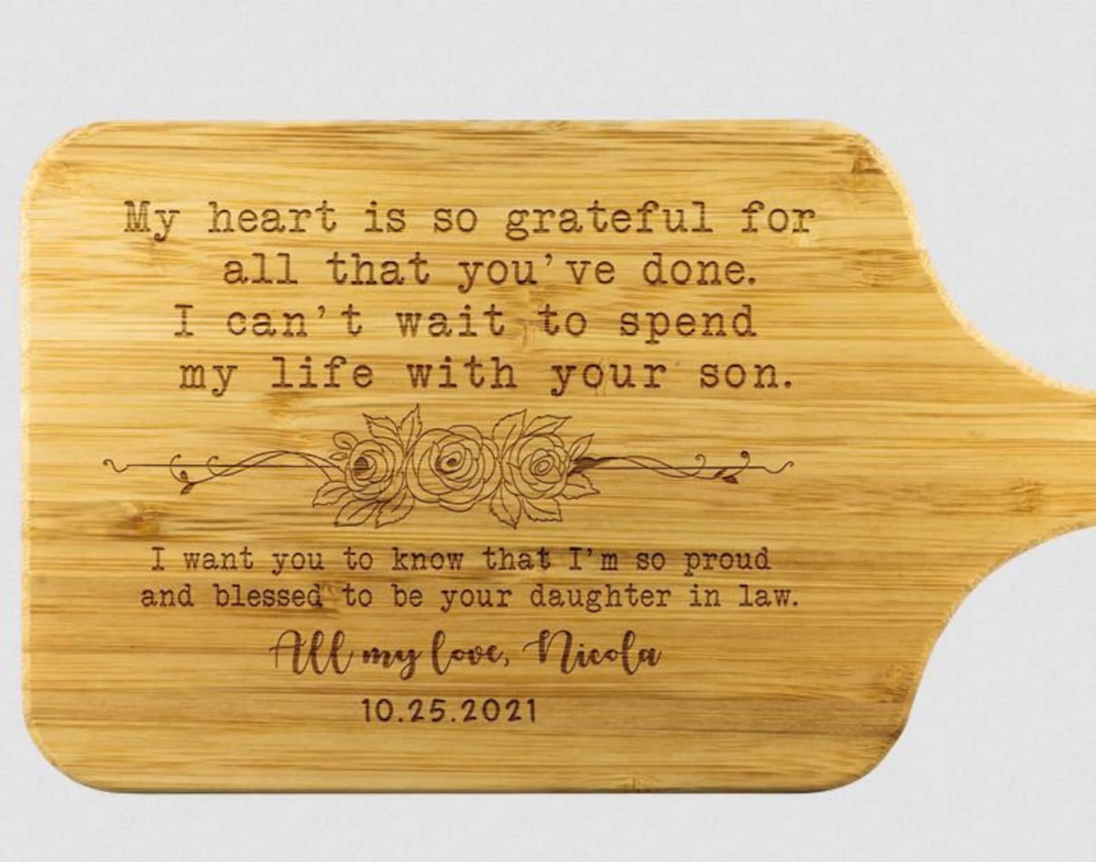 Mother in law wedding gift Motherinlaw gift Groom mom Etsy