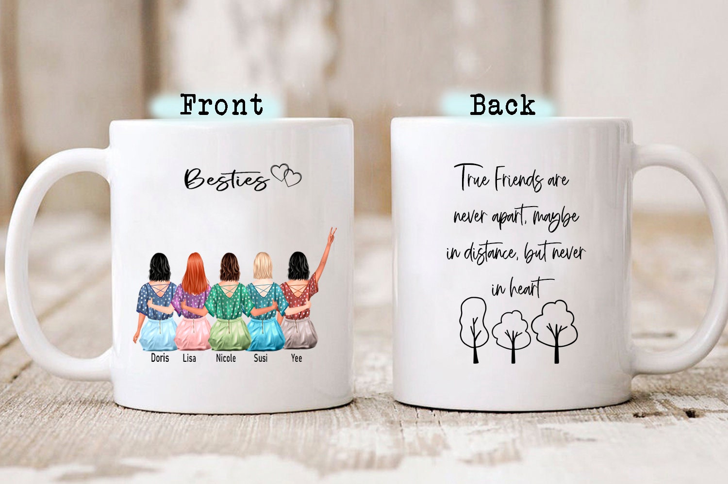Buy Besties Gift Personalized Gift for Best Friends Forever Online ...