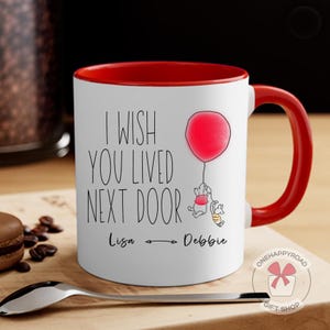 I wish you lived next door, Two Friend Friendship Gift, best friend Birthday gift idea, soul sister gift, Personalized Bestie miss you