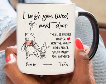 Soul sister friendship gift, Winnie the Pooh, Best Friend Birthday Gift, Bestie Name Gifts, Long Distance Bff, Miss you, We'll be friends