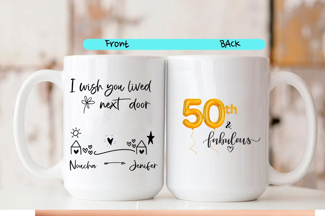 Bestie 50th Birthday Gift, 50th & Fabulous, 50th Birthday Gift for ...