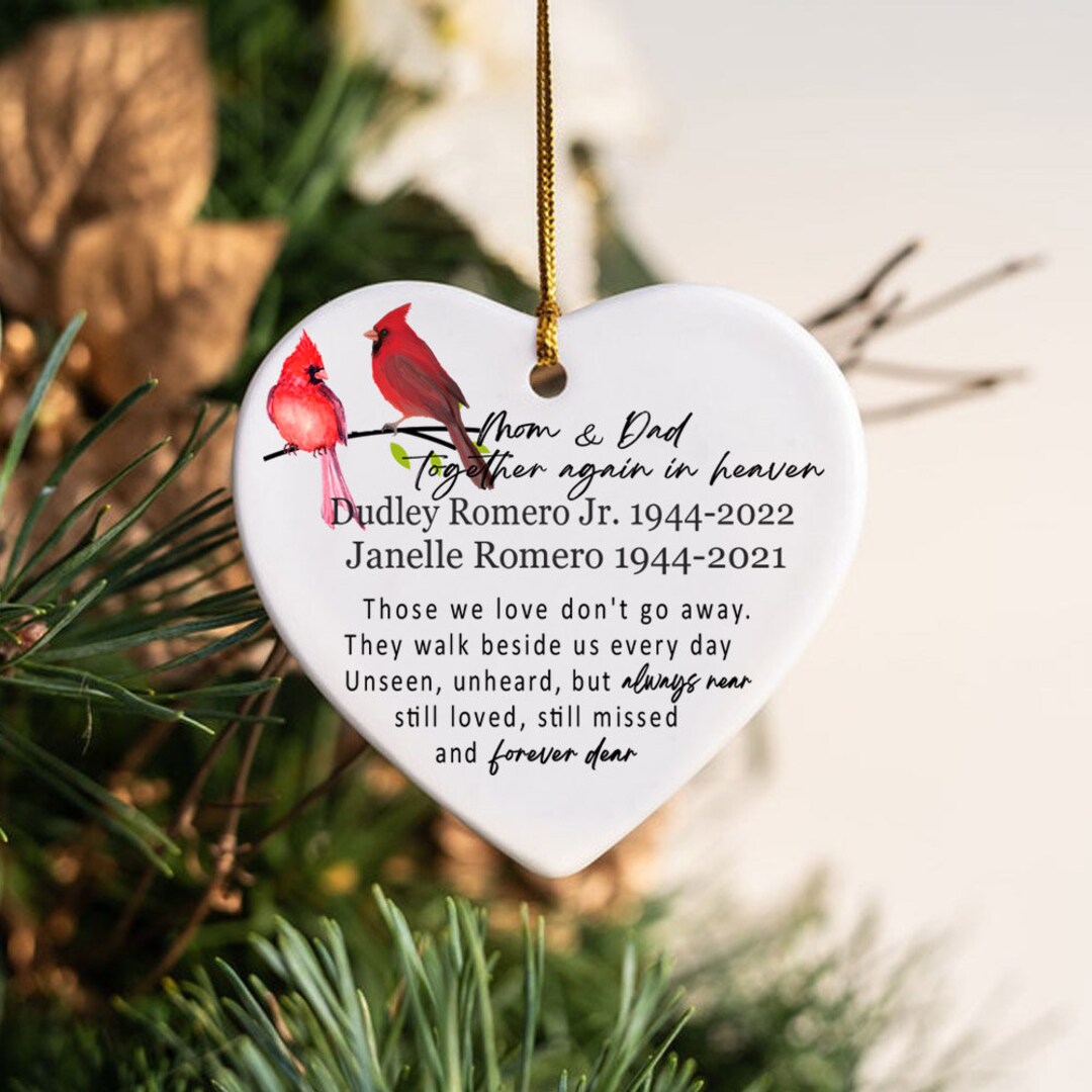 Parents Memorial Ornament Mom Dad Remembrance Ornament Mom Etsy