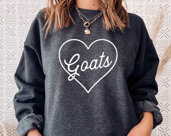Goats Heart Unisex Sweatshirt, Goat Mom Shirt, Goat Mama, Goats Shirt, Goat Mama gifts, Funny Goat Lover Gift, Goat Farm, Homestead Life Tee