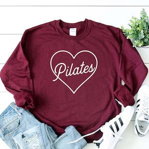 Pilates Sweatshirt, Pilates Gifts, Pilates Shirt for women, Pilates Teacher Gift, Pilates instructor Gift, Pilates Heart Pilates Lover gifts