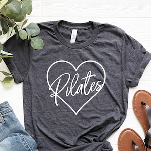 Pilates Shirt, Pilates Heart Shirt, I love Pilates Tshirt, Pilates Shirts for Women, Pilates Teacher Gifts, Workout Pilates instructor Gift
