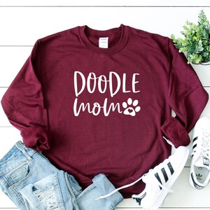 Doodle moedersweater, doodlesweatshirt, doodle hondencadeau, grappige doodlecadeaus, doodle mama trui, shirt hond moeder, cadeau-ideeën doodle minnaar