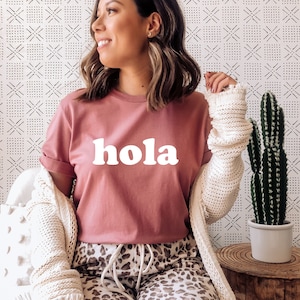 Hola Shirt, Mexiko Shirt, Latein Shirt, Cinco De Mayo T-Shirt, Hola Geschenk, Hallo Spanisches Shirt, Spanisches Outfit, Spanien Shirts, Hallo Spanisches Shirt