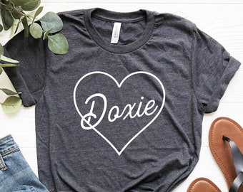 Camiseta Doxie Heart, Doxie Mama, Mamá Dachshund, Mamá Dachshund, Regalo para Dueños de Dachshunds, Amante de los Perros Salchicha, Regalos para Perros Salchicha, Camiseta para Mujeres Dachshunds