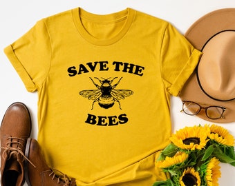 Speichern Sie die Bienen-T-Shirt - Speichern Sie die Bienen-Hemd-Frauen-Bienengeschenke für Frauen Bienen-T-Stück Natur-T-Shirt Imker-Hemd Umweltgärtnert-shirt