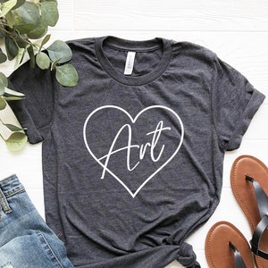 Art Heart Shirt, Art Teacher Shirt, Gift for Art Teacher gifts, art lover shirt, artist shirt, artist gift, painter tshirt art student gifts