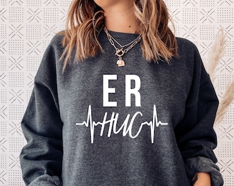 ER HUC Sweatshirt, ER huc Shirt, huc gifts, health unit coordinator gift, Emergency Room health unit, er unit secretary, huc sweatshirts