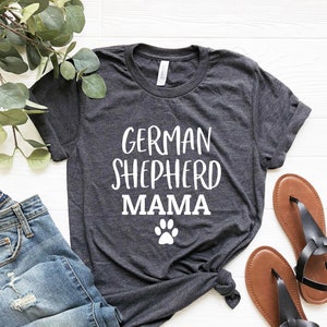 Maglietta per mamma pastore tedesco, maglietta per mamma pastore tedesco, regalo per pastore tedesco, regali per amanti dei cani da pastore, magliette per cani da donna, vita da pastore