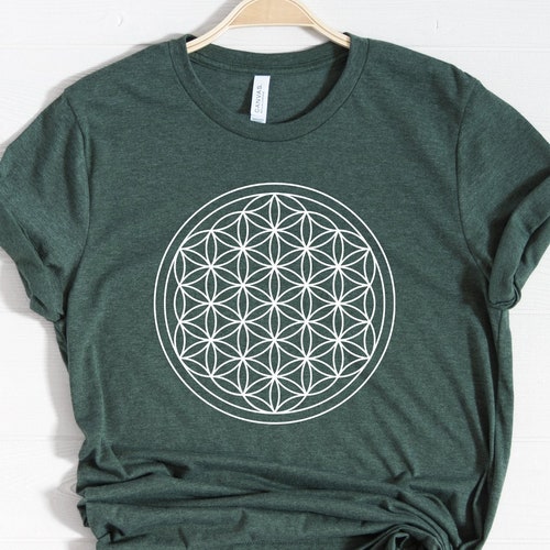 Flower of Life Shirt Sacred Geometry Shirt Yoga Clothing Etsy