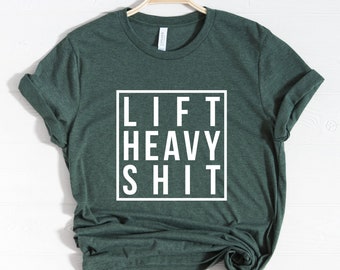 Lift Heavy Shit Crossfit Barbell Workout Youth Long Sleeve T-Shirt