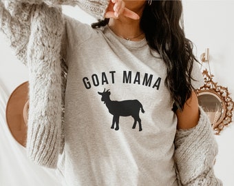 Goat Mama Shirt, Goat Mom, Goat Shirt for Women, Goat Lover Gift, Gifts for Goat Owner, Cute Funny Goats tshirt, Goat Farm, Baby Goat shirts