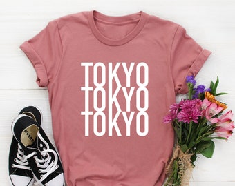 Camiseta de Tokio, Camiseta de la ciudad de Tokio, Camiseta de Japón, Camiseta de Tokio, Regalo para amantes de Tokio, Regalos de Japón, Viajes, Japonés, Viaje, Camiseta de amor a Tokio para mujer