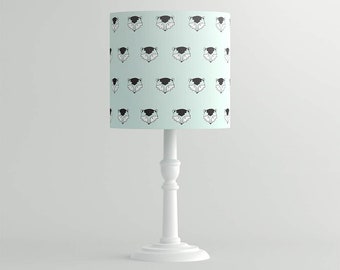 Children's lampshade Children's Lighting, Mint Ronnie Raccoon,  Pendant Lamp, Ceiling Shade for Baby and Nursery