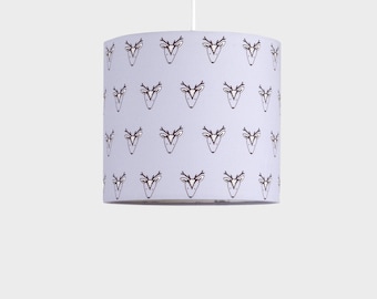 Children's Lighting, Dixie Deer Pendant Lamp, Ceiling Shade for Baby and Nursery. Children's lampshade