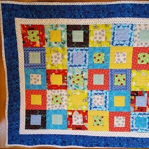 Quilts - shades of blues squares is squares