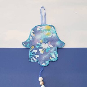 hamsa kleine handgemachte Batik Wandbehang