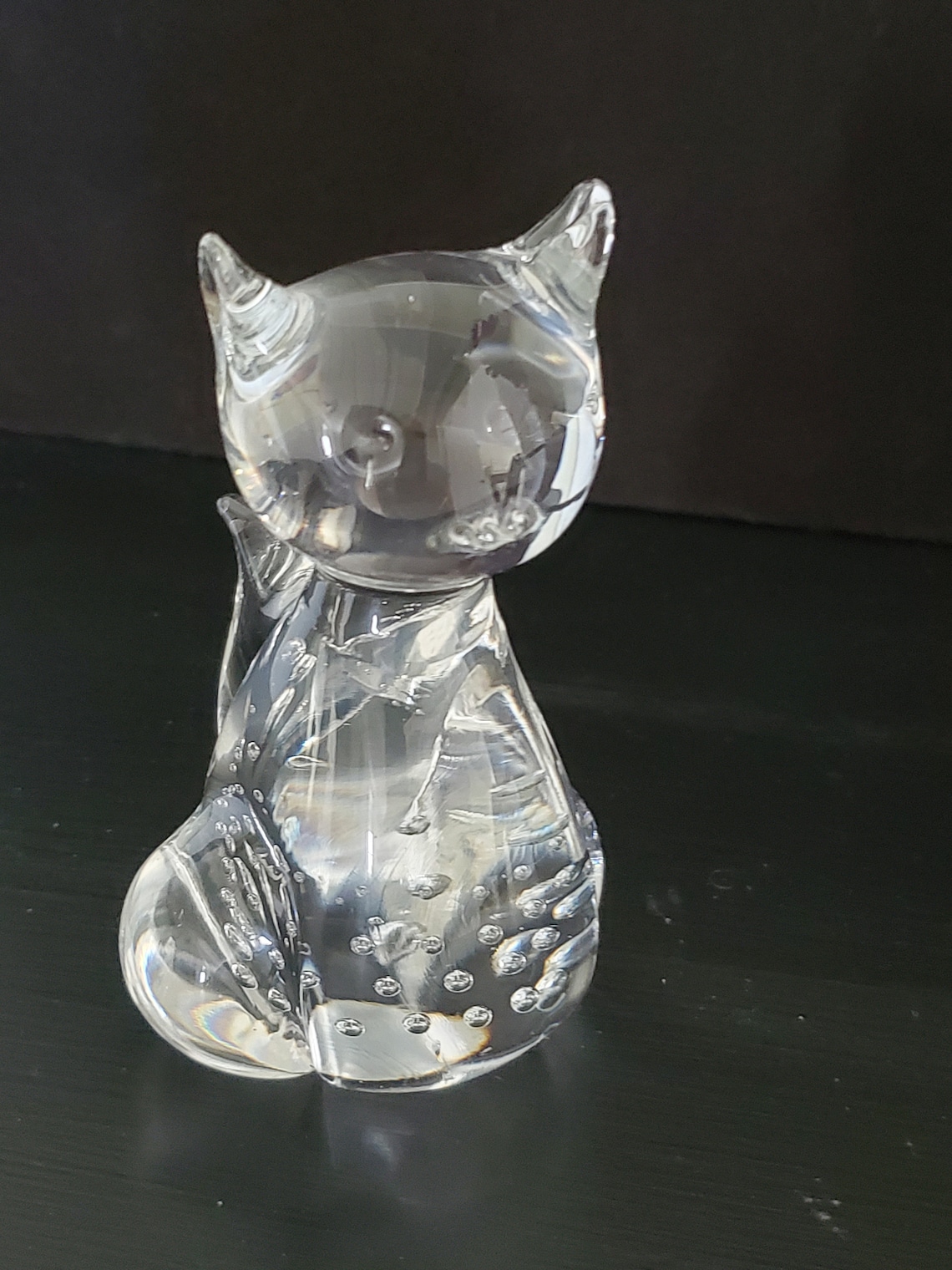 Décoration De Chat Endormi, Mini Figurine De Chat En Cristal, Polies